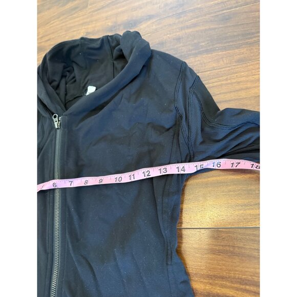 Lululemon Bhakti Yoga Jacket Women's Black Asymmetrical Zip Size 4 Athletic‎ - Picture 11 of 13